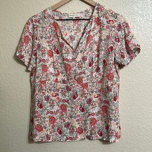 ADRIENNE VITTADINI light floral print short sleeve top